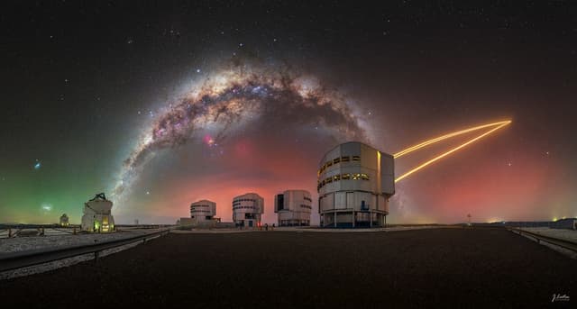 Sky Glows over Paranal Observatory
