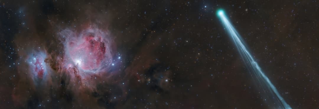 The Conjunction of Comet R3 PanSTARRS and the Orion Nebula