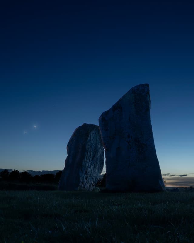Venus and Jupiter: Conjunction from Avebury