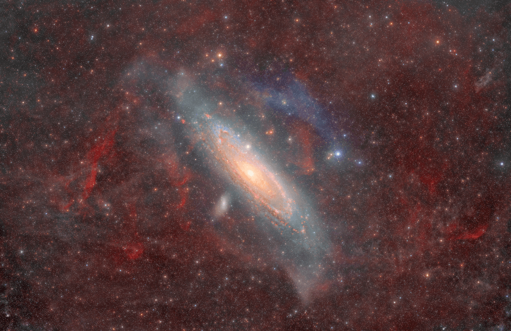 Andromeda Through Gas and Dust